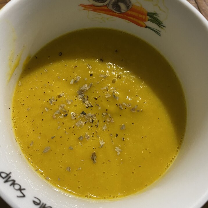 カボチャとカリフラワー味噌風味スープ